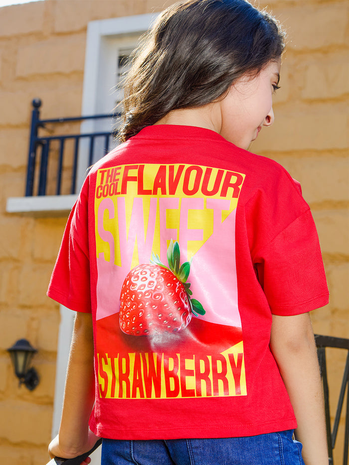 VITAMINS SWEET STRABERRY FRONT BACK GRAPHIC T-SHIRT