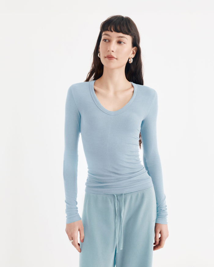VIVIAN TOP MISTY BLUE