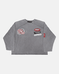 WALKER LONGSLEEVE LIGHT GREY - washed grey longsleeve tee, front view - Cold Culture