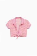 Waverlynn Cropped Terry Stripe Polo