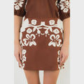 Weekend Escape Brown Suede Skirt