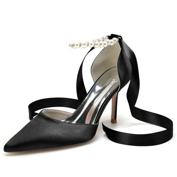 White Pointed Toe High Heels for Wedding & Prom HH029 Sheer Fairy