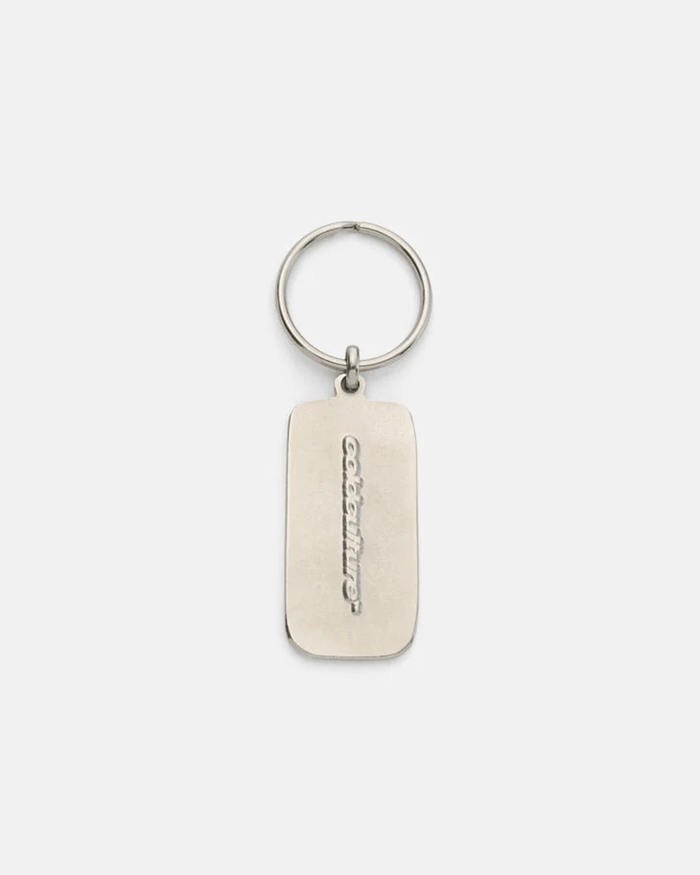 WNBA KEYCHAIN - silver enamel keychain, back view - Cold Culture