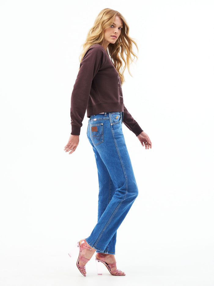 Wrangler x LoveShackFancy Medium Wash Cowboy Cut