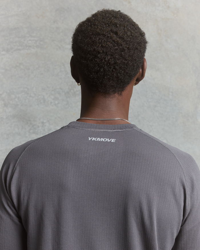YK Move Fitted LS Tee | Charcoal