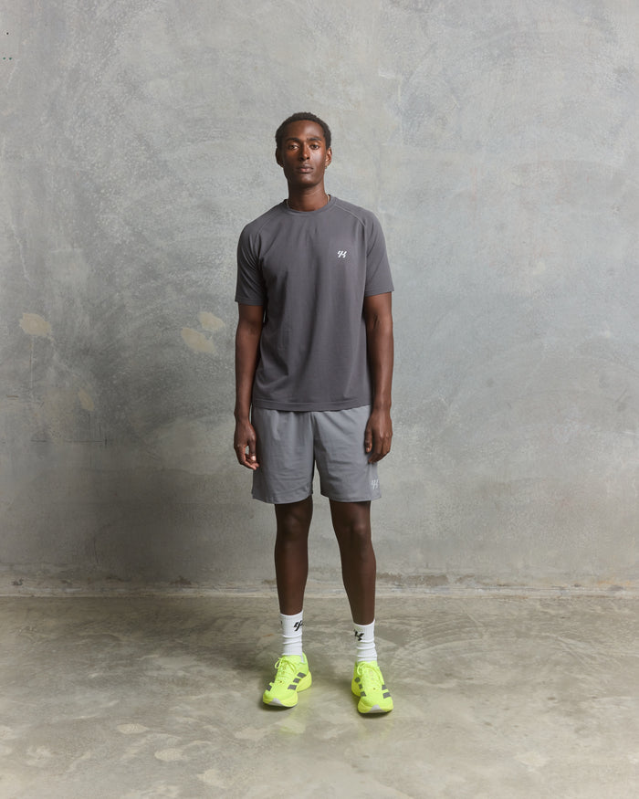 YK Move Fitted SS Tee | Charcoal