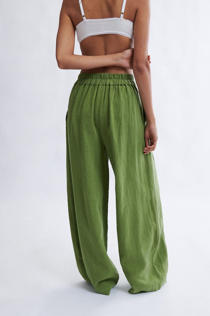 Eliza Faulkner Designs Inc. Yves Pant Green Linen